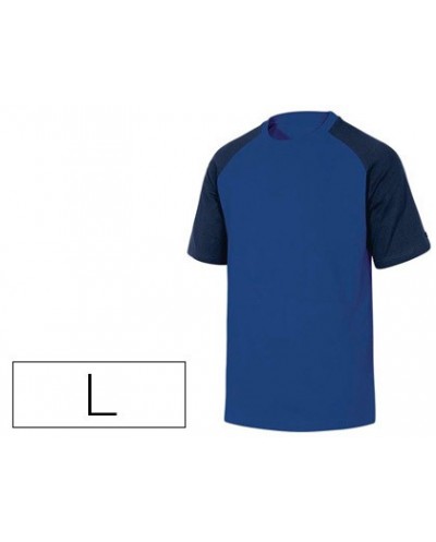 Camiseta de algodon deltaplus color azul talla l