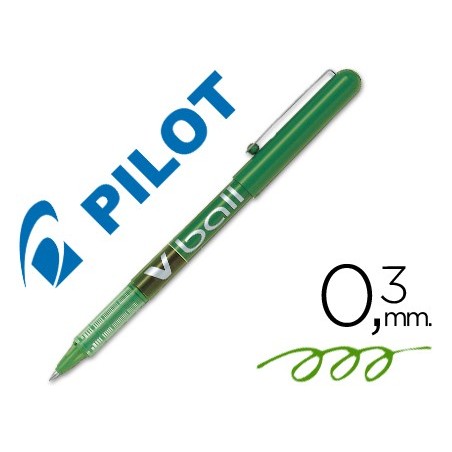 Rotulador pilot roller v ball verde 05 mm