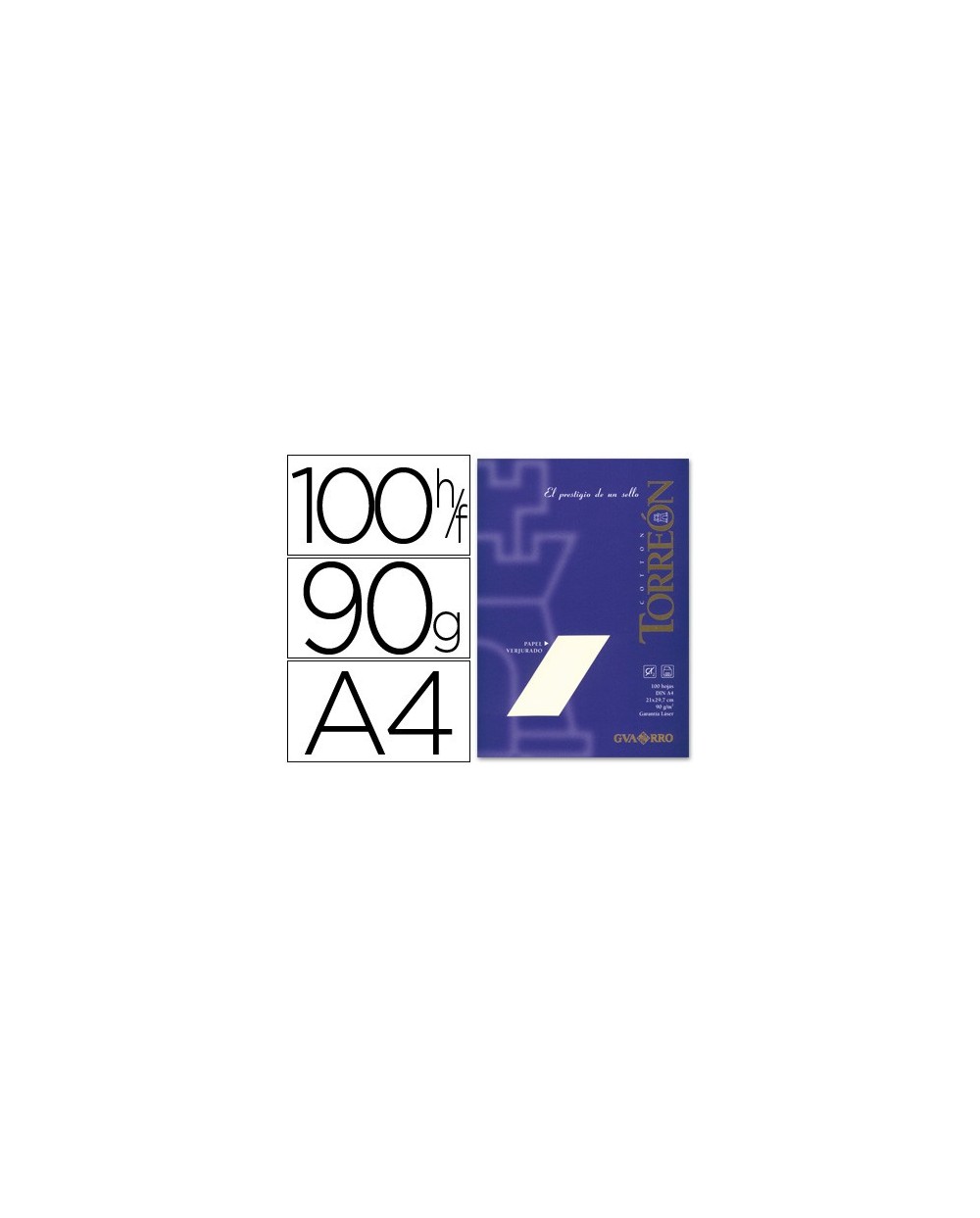 Papel torreon ahuesado a4 90 gr paquete de 100