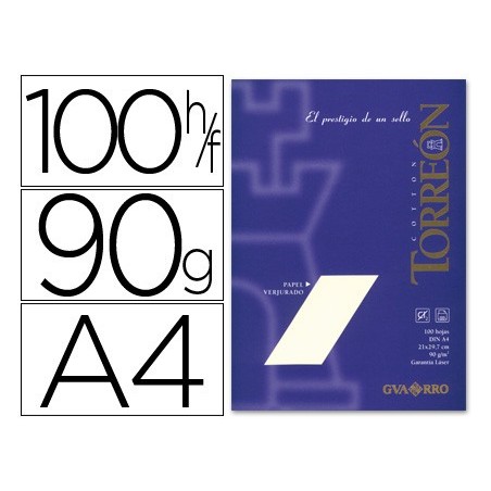 Papel torreon ahuesado a4 90 gr paquete de 100