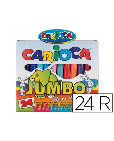 Rotulador carioca jumbo c 24 colores punta gruesa