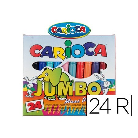 Rotulador carioca jumbo c 24 colores punta gruesa