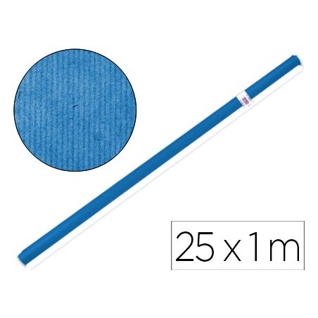 Papel kraft liderpapel azul rollo 25x1 mt