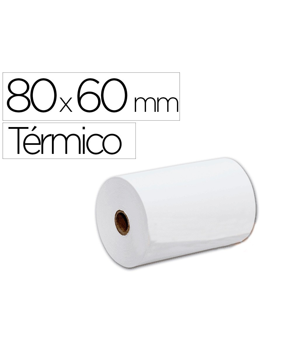 Rollo sumadora termico q connect 80 mm ancho x 60 mm diametro sin bisfenol a