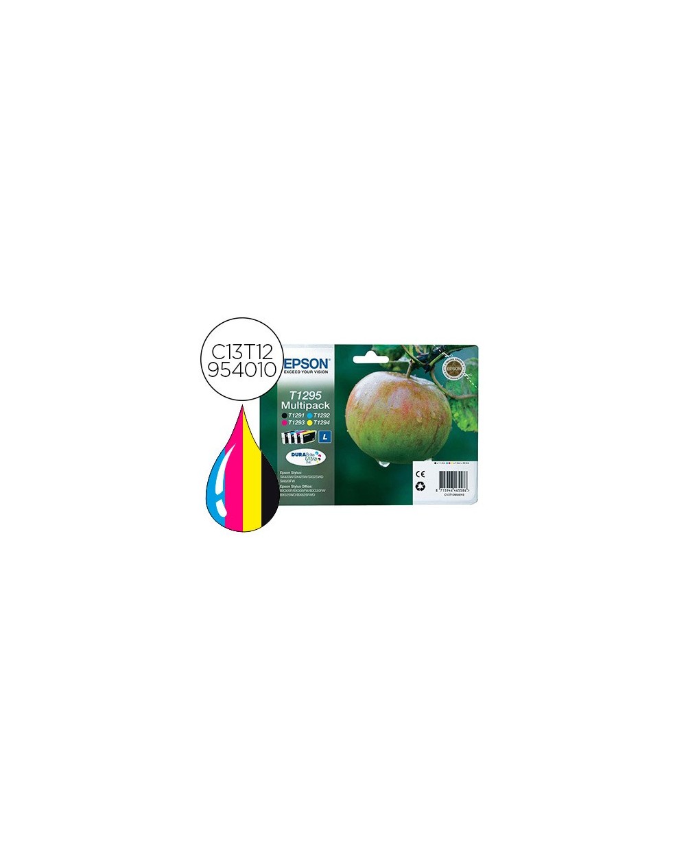 Ink jet epson t1295 sx420 525wd 620fw t12914240340440 pack multicolor