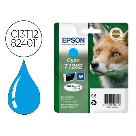 Ink jet epson t1282 stylus s22 sx125 cyan 170 pag 