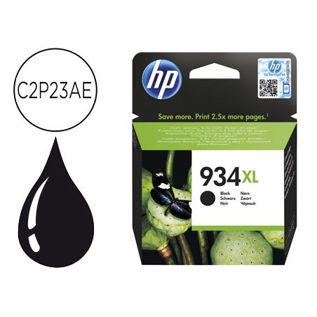 Ink jet hp 934xl ojp 6230 6830 negro 1000 pag