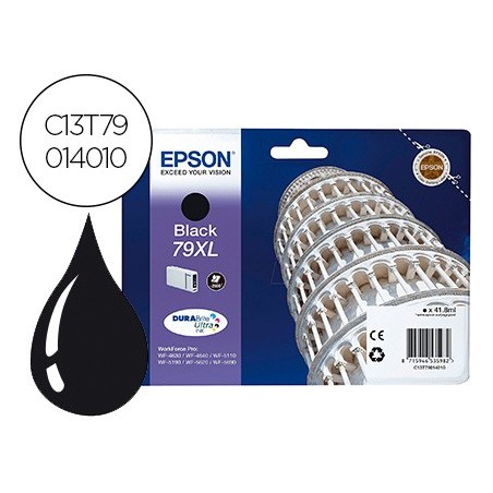 Ink jet epson 79xl 900p wf 4630 4640 5110 5620 5690 5690 negro 2600 pag