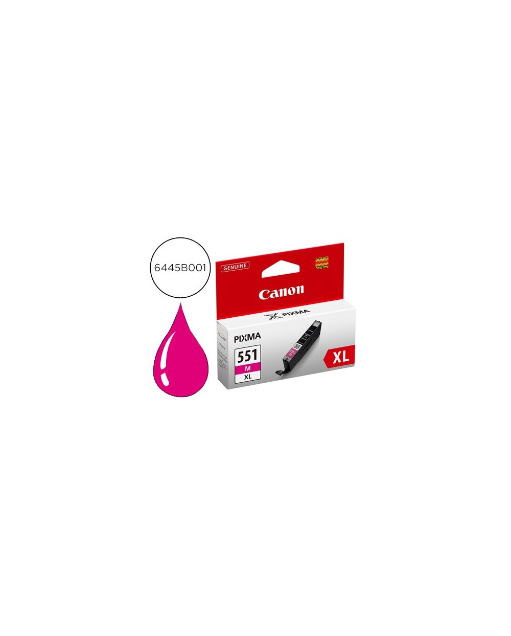 Ink jet canon cli 551xl mg5450 ip7250 mg6350 magenta