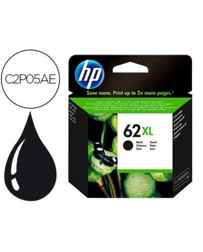 Ink jet hp 62xl envy 5640 7640 officejet 5740 negro 600 pag