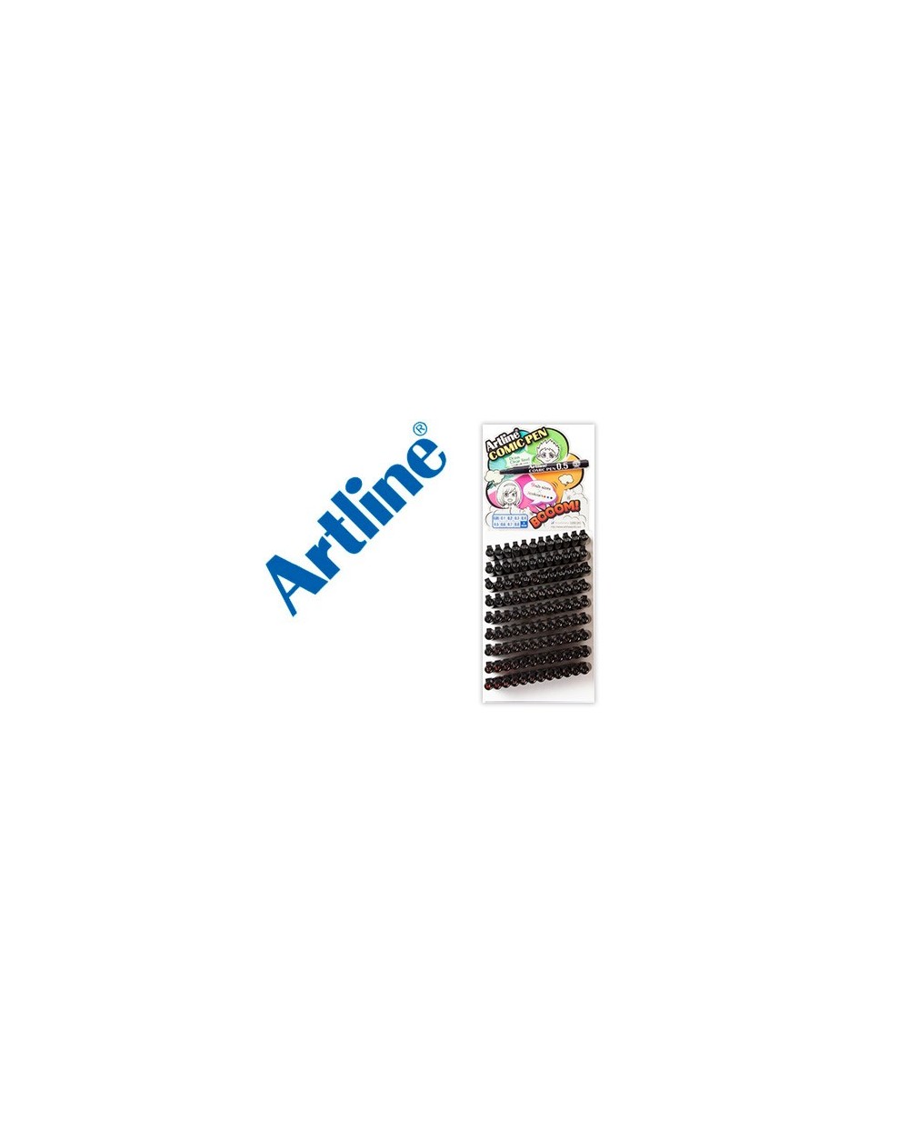 Rotulador artline calibrado microm negro comic pen punta poliacetal resistente al agua exp de 108 unidades stdas