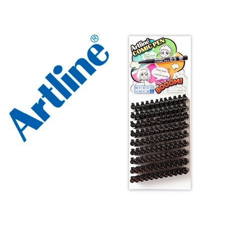 Rotulador artline calibrado microm negro comic pen punta poliacetal resistente al agua exp de 108 unidades stdas
