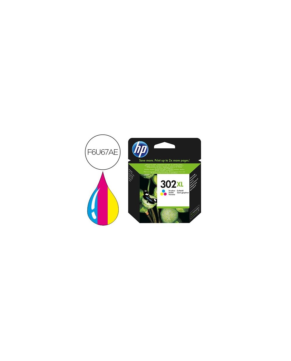 Ink jet hp 302xl envy 4524 4527 4528 4521 tricolor 330 pag