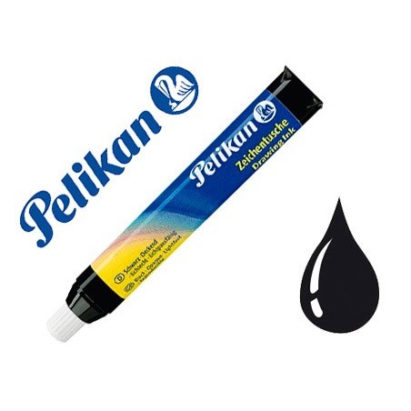 Tinta china pelikan negro n17 tubo de 9 ml blister de 1 unidad