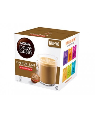 Cafe dolce gusto cafe con leche descafeinado monodosis caja de 16 unidades