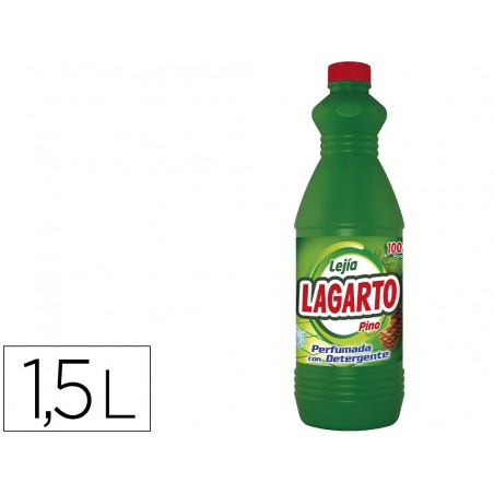 Lejia con detergente lagarto pino botella de 15 l