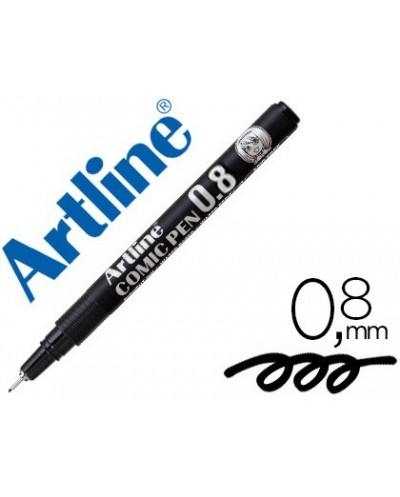 Rotulador artline calibrado micrometrico negro comic pen ek 288 punta poliacetal 08 mm resistente al agua