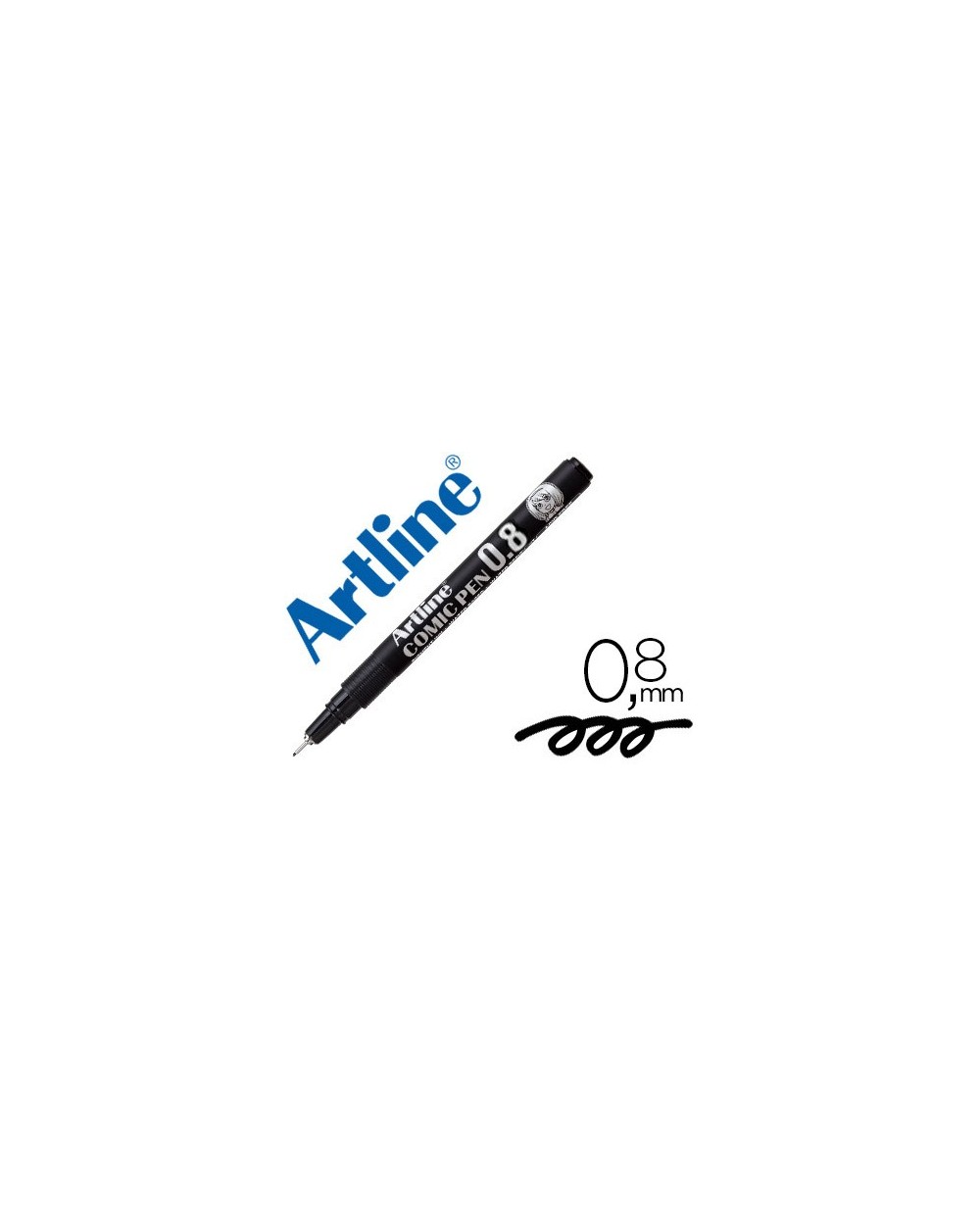 Rotulador artline calibrado micrometrico negro comic pen ek 288 punta poliacetal 08 mm resistente al agua