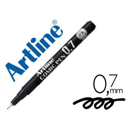 Rotulador artline calibrado micrometrico negro comic pen ek 287 punta poliacetal 07 mm resistente al agua