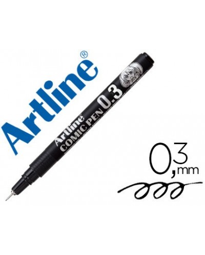 Rotulador artline calibrado micrometrico negro comic pen ek 283 punta poliacetal 03 mm resistente al agua