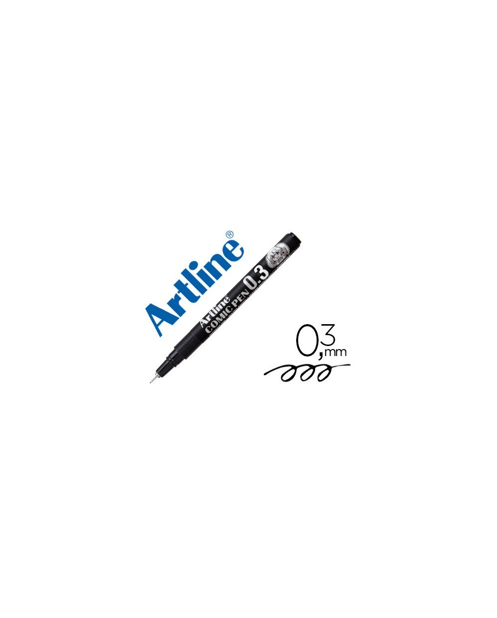 Rotulador artline calibrado micrometrico negro comic pen ek 283 punta poliacetal 03 mm resistente al agua