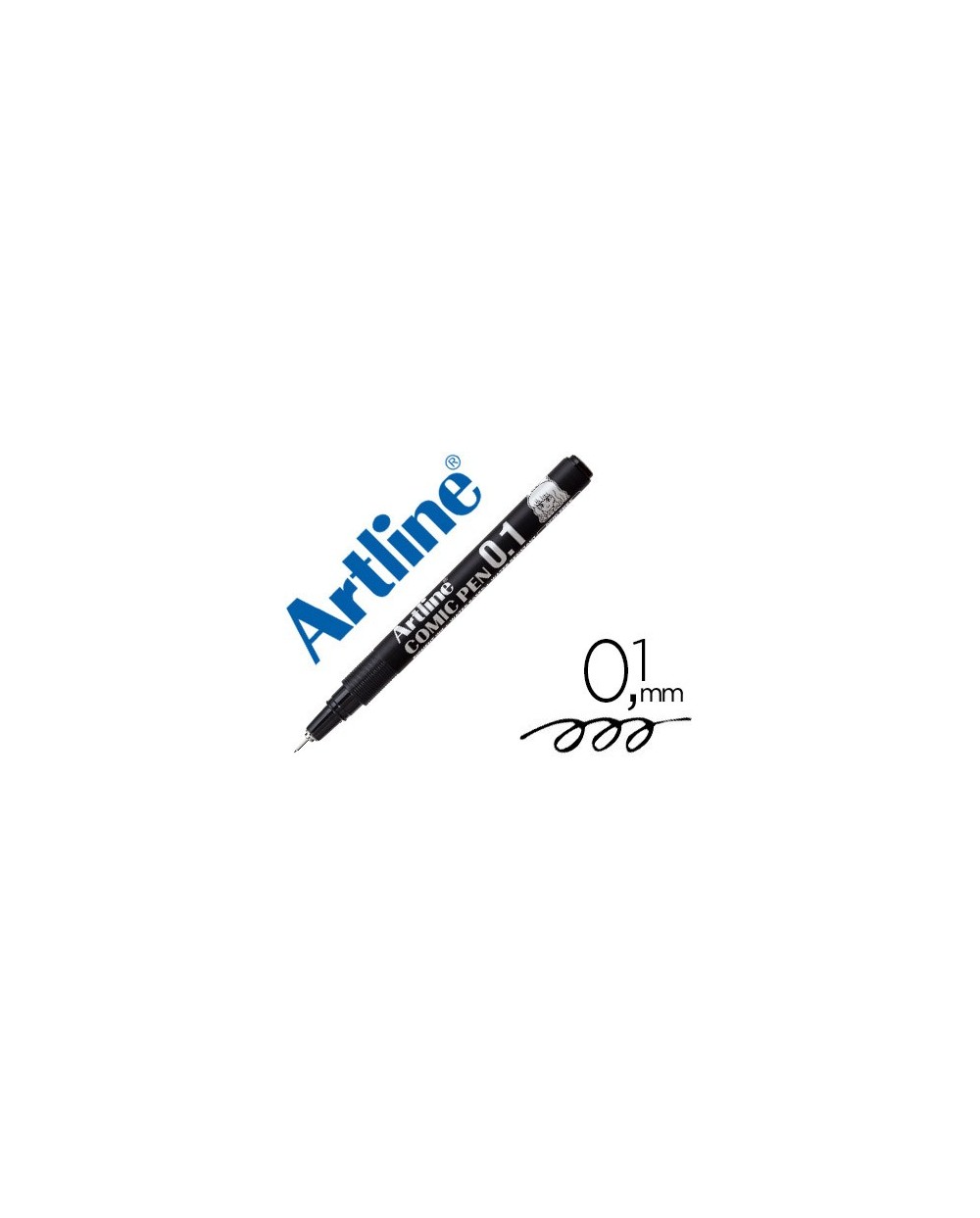 Rotulador artline calibrado micrometrico negro comic pen ek 281 punta poliacetal 01 mm resistente al agua