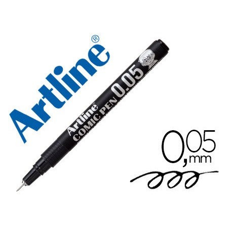 Rotulador artline calibrado micrometrico negro comic pen ek 2805 punta poliacetal 005 mm resistente al agua
