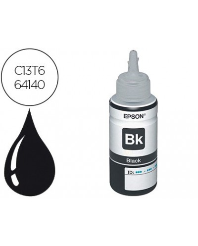 Tinta epson t6641 et2500 2550 14000 l475 565 575 4500 negro botella 70 ml 4000 pag