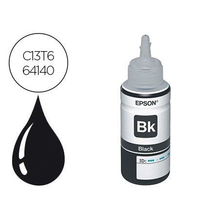 Tinta epson t6641 et2500 2550 14000 l475 565 575 4500 negro botella 70 ml 4000 pag