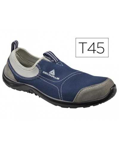 Zapatos de seguridad deltaplus de poliester y algodon con plantilla y puntera color azul marino talla 45