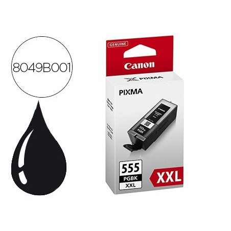 Ink jet canon pgi 555 xxl pixma ip8750 ix6850 mx725 1000 pag negro