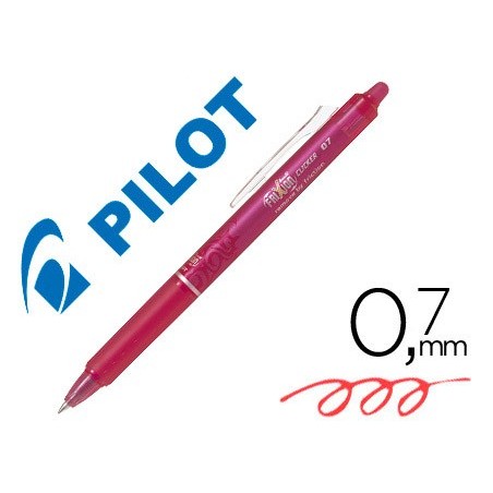 Boligrafo pilot frixion clicker borrable 07 mm color rosa en blister