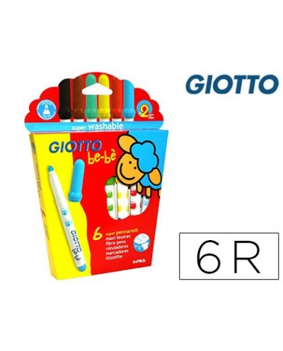 Rotulador giotto super bebe caja de 6 colores surtidos