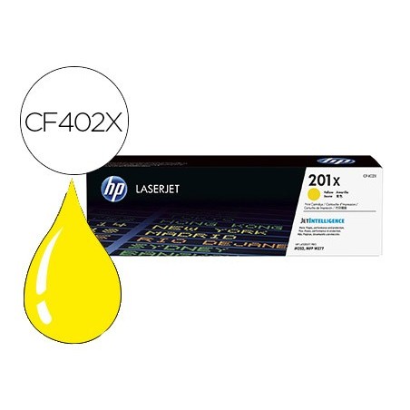 Toner hp 201x laserjet pro m252 mfp m277 amarillo 2300 pag