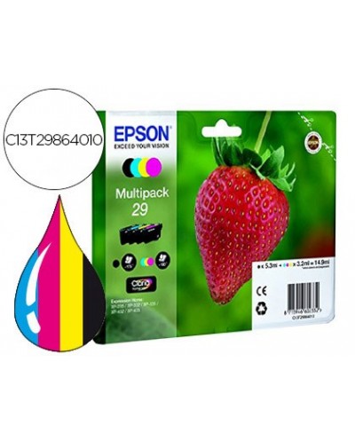 Ink jet epson home 29 t2986 xp435 330 235 multipack 4 colores negro amarillo cian magenta