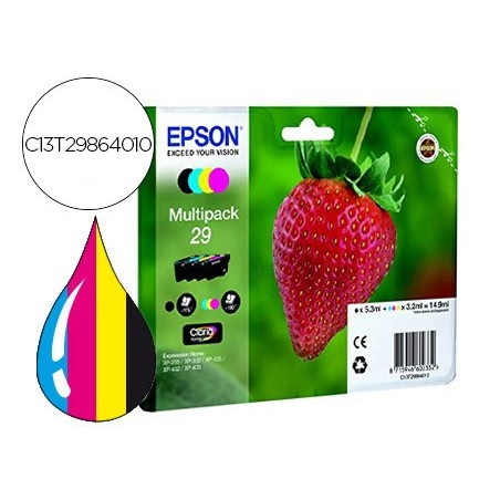 Ink jet epson home 29 t2986 xp435 330 235 multipack 4 colores negro amarillo cian magenta