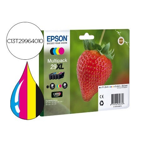 Ink jet epson home 29xl t2996 xp435 330 235 multipack 4 colores negro amarillo cian magenta