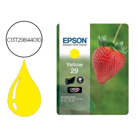 Ink jet epson home 29 t2984 xp435 330 335 332 430 235 432 amarillo 175 pag