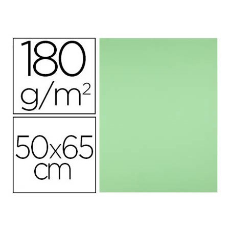 Cartulina liderpapel 50x65 cm 180g m2 verde hierba paquete de 25