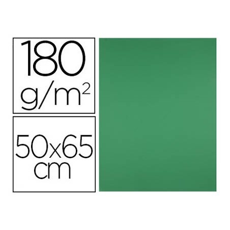 Cartulina liderpapel 50x65 cm 180g m2 verde navidad paquete de 25