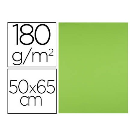 Cartulina liderpapel 50x65 cm 180g m2 verde pistacho paquetede 25