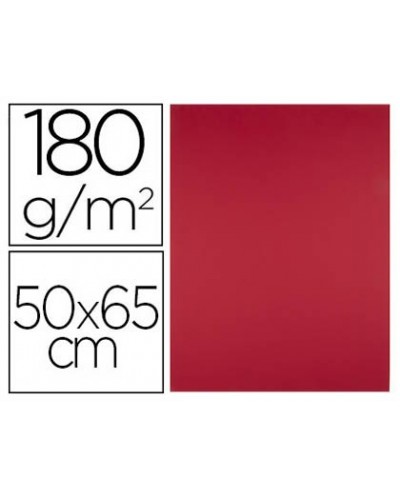 Cartulina liderpapel 50x65 cm 180g m2 rojo navidad paquete de 25