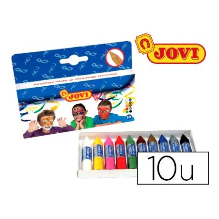 Barra maquillaje jovi caja de 10 colores surtidos