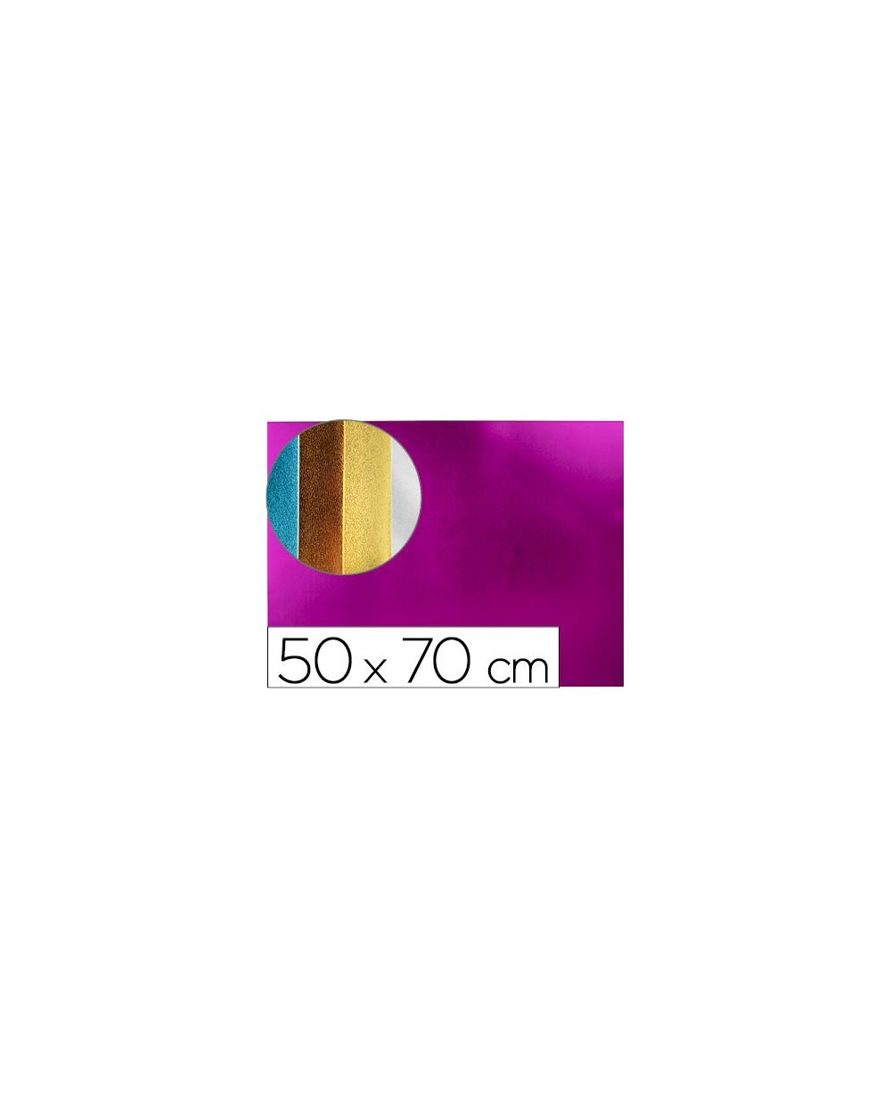 Goma eva liderpapel 50x70 cm espesor 2 mm metalizada rosa