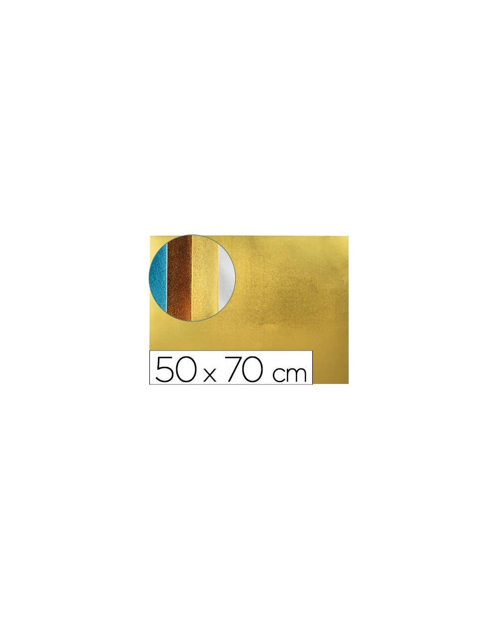 Goma eva liderpapel 50x70 cm espesor 2 mm metalizada oro